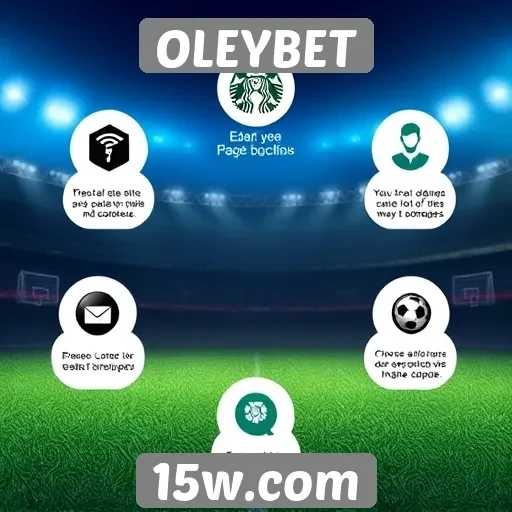 Principais recursos disponíveis no site OLEYBET